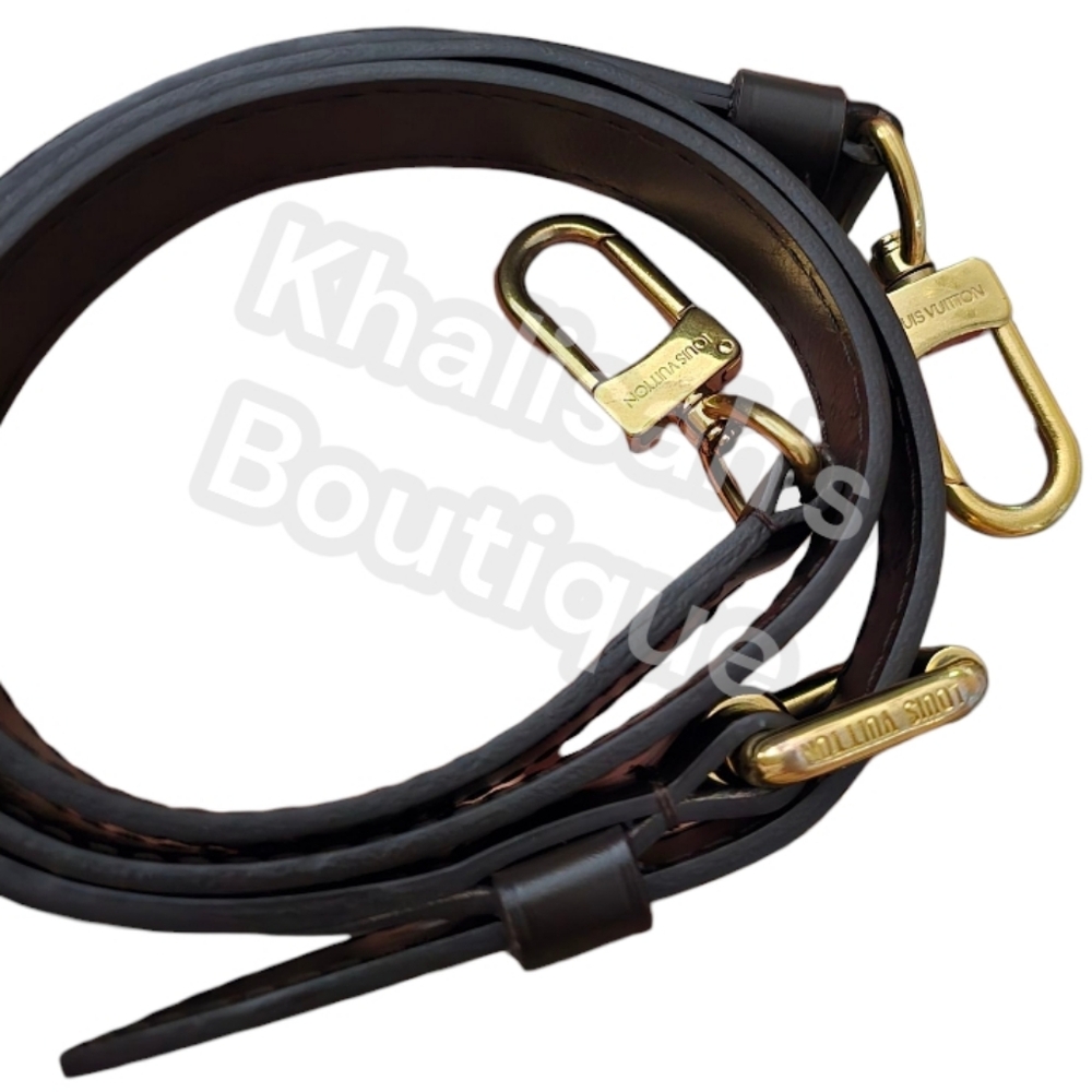 LIKE NEW!!! Authentic LOUIS VUITTON LV DAMIER EBENE EPI BROWN VACHETTA STRAP - Picture 5 of 12